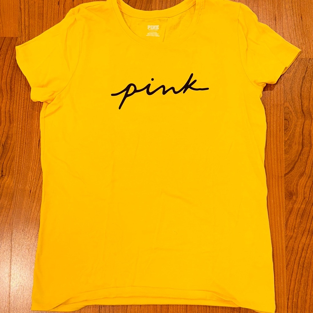 PINK Victoria's Secret Bright Yellow Tee